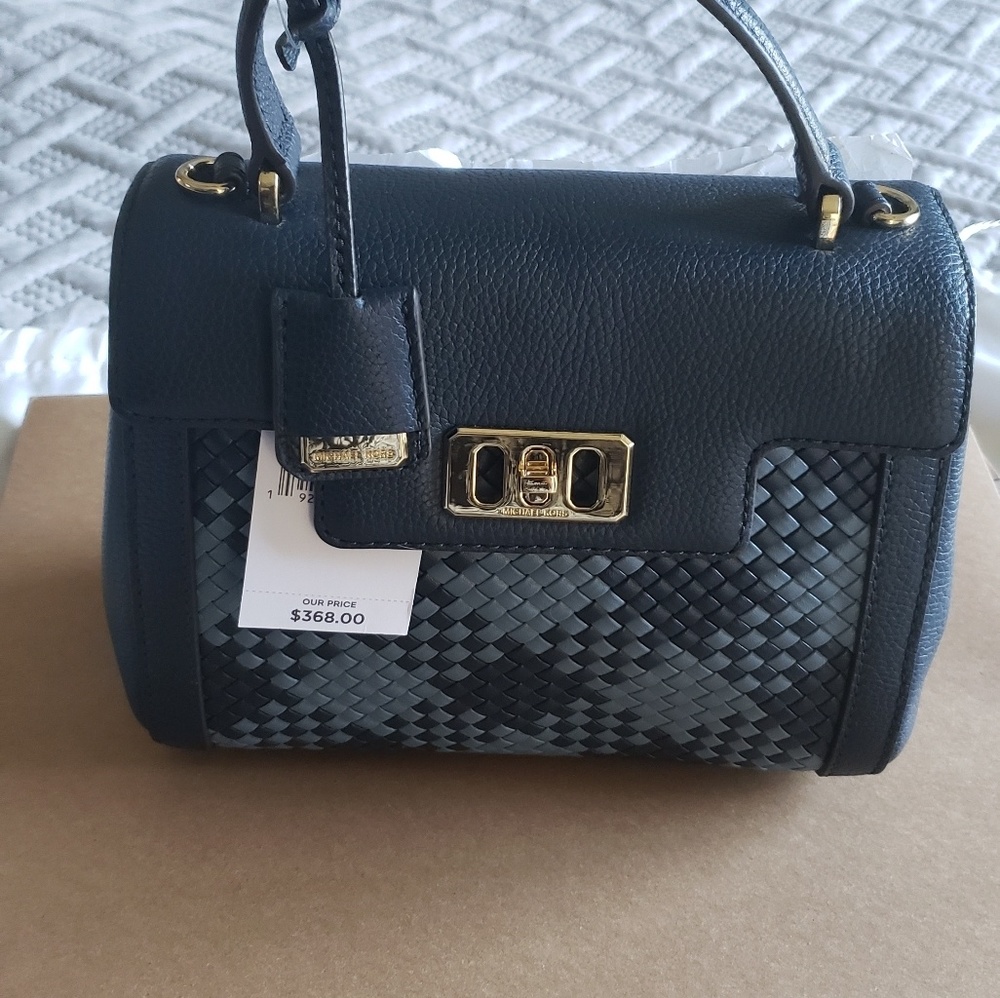 Michael Kors Karson Denim/Navy Blue Mini Satchel